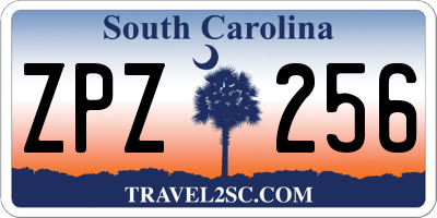 SC license plate ZPZ256