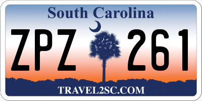 SC license plate ZPZ261