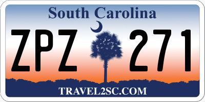 SC license plate ZPZ271
