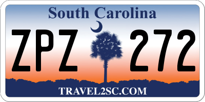 SC license plate ZPZ272