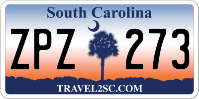 SC license plate ZPZ273