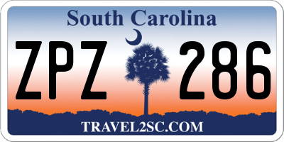 SC license plate ZPZ286