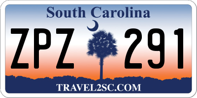SC license plate ZPZ291