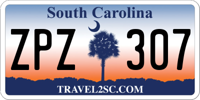 SC license plate ZPZ307