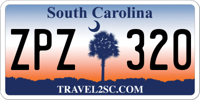 SC license plate ZPZ320