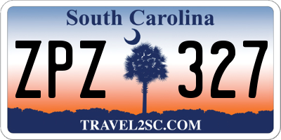 SC license plate ZPZ327