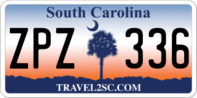 SC license plate ZPZ336