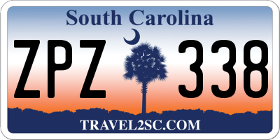 SC license plate ZPZ338