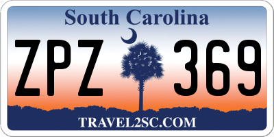 SC license plate ZPZ369