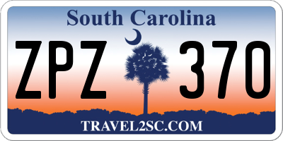 SC license plate ZPZ370