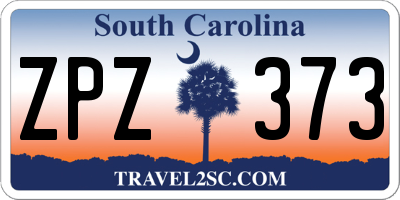 SC license plate ZPZ373