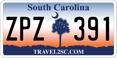 SC license plate ZPZ391