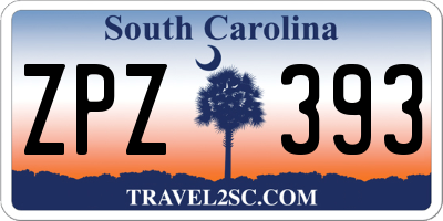 SC license plate ZPZ393