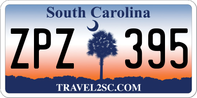 SC license plate ZPZ395
