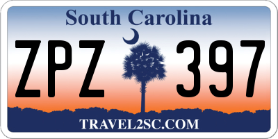 SC license plate ZPZ397