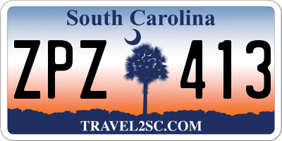 SC license plate ZPZ413