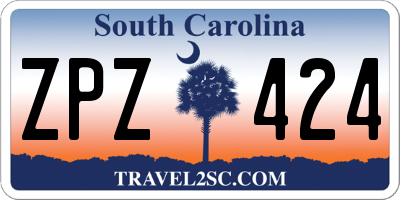 SC license plate ZPZ424