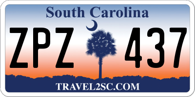 SC license plate ZPZ437