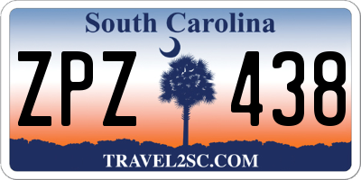 SC license plate ZPZ438