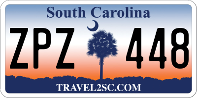 SC license plate ZPZ448