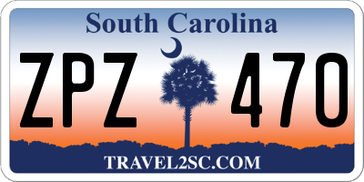 SC license plate ZPZ470