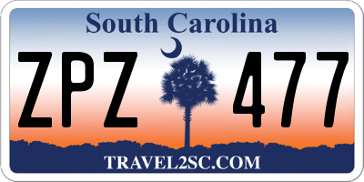 SC license plate ZPZ477