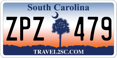 SC license plate ZPZ479