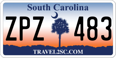 SC license plate ZPZ483