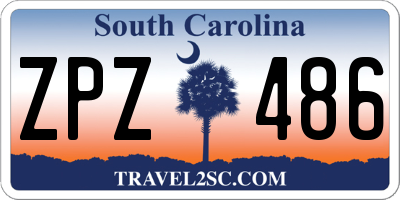 SC license plate ZPZ486