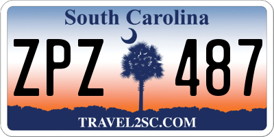 SC license plate ZPZ487