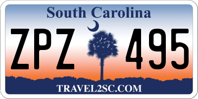 SC license plate ZPZ495