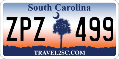 SC license plate ZPZ499