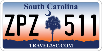 SC license plate ZPZ511