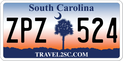 SC license plate ZPZ524