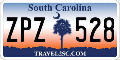SC license plate ZPZ528