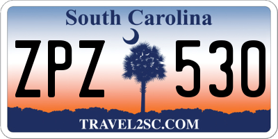 SC license plate ZPZ530