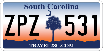 SC license plate ZPZ531