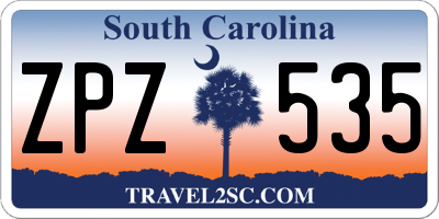 SC license plate ZPZ535