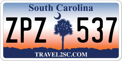SC license plate ZPZ537