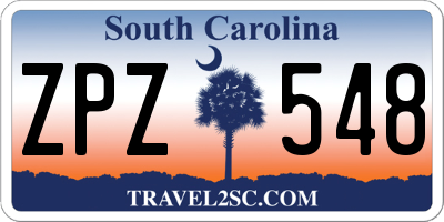 SC license plate ZPZ548