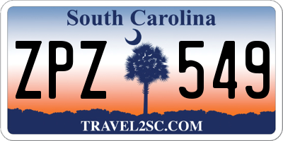 SC license plate ZPZ549
