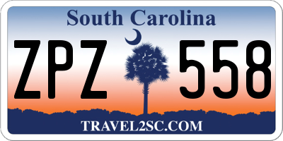 SC license plate ZPZ558