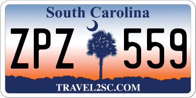 SC license plate ZPZ559