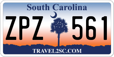 SC license plate ZPZ561