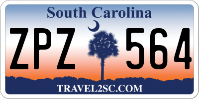 SC license plate ZPZ564