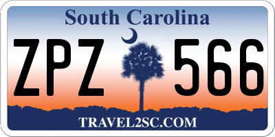 SC license plate ZPZ566