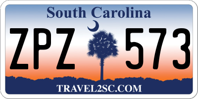 SC license plate ZPZ573