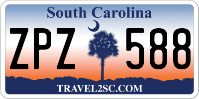 SC license plate ZPZ588