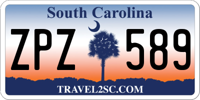 SC license plate ZPZ589