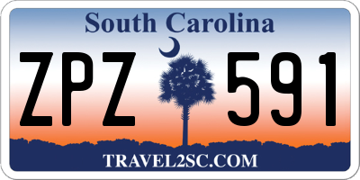 SC license plate ZPZ591